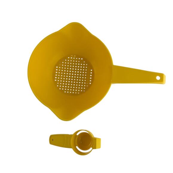 Tupperware Yellow Egg Separator 779-11 and Small Colander Strainer 1200-4 - Picture 3 of 10